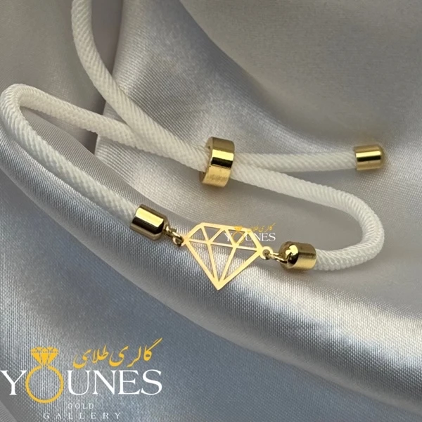 دستبند طرح الماس طلا لیزری